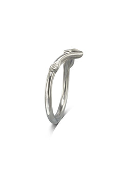 Floral Wishbone Shaped Wedding Ring Ring Pruden and Smith