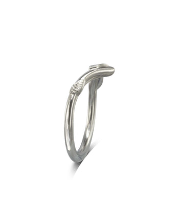 Floral Wishbone Shaped Wedding Ring Ring Pruden and Smith