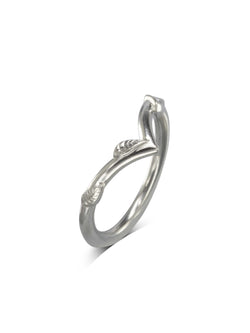 Floral Wishbone Shaped Wedding Ring Ring Pruden and Smith