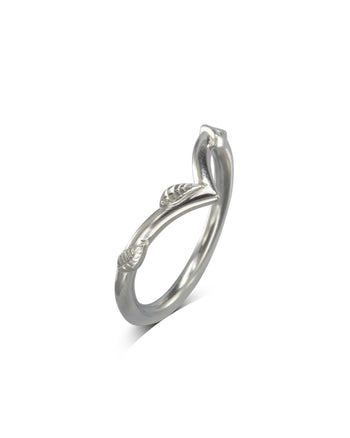 Floral Wishbone Shaped Wedding Ring Ring Pruden and Smith