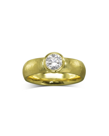 18ct Gold Ring With Brilliant Cut Diamond Ring Pruden and Smith