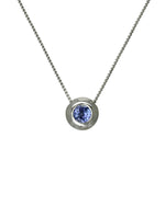 Pebble White Gold Tanzanite Pendant Pendant Pruden and Smith   