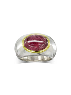 Pink Tourmaline Cabochon Dress Ring Ring Pruden and Smith   