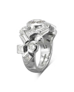 Water Bubbles Giant Rocky Diamond Eternity Ring Ring Pruden and Smith   