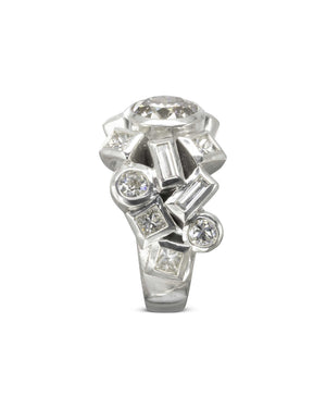 Water Bubbles Giant Rocky Diamond Eternity Ring Ring Pruden and Smith   