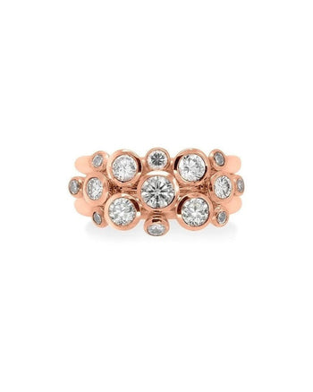 Classic Diamond Stacking Rings Ring Pruden and Smith 18ct Rose Gold  