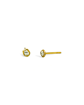 Rough Diamond 18ct Gold Stud Earrings Earrings Pruden and Smith   