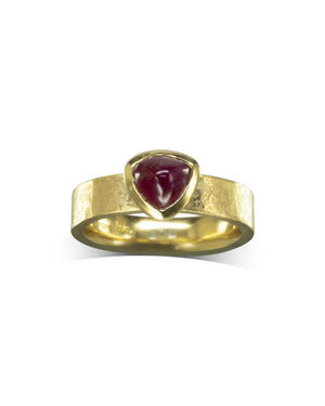 Rough Hammered Ruby Anniversary Ring Ring Pruden and Smith   