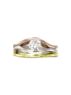 Three Colour Gold Diamond Trap Ring Ring Pruden and Smith   