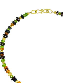 Gold Nugget Tutti-Frutti Gemstone Necklace Necklace Pruden and Smith   