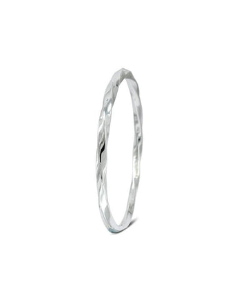 Twisted Solid Silver Bangle Bangle Pruden and Smith   