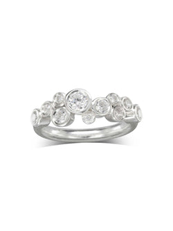 Water Bubbles Diamond Half Eternity Ring Ring Pruden and Smith   