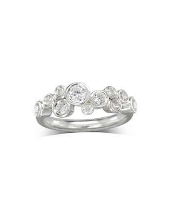 Water Bubbles Diamond Half Eternity Ring Ring Pruden and Smith   