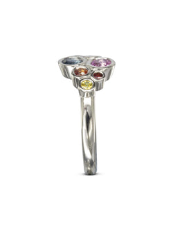 Water Bubbles Multi-Coloured Sapphire Cluster Ring Ring Pruden and Smith