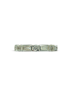 Alternating Baguette and Round Diamond Full Eternity Ring Ring Pruden and Smith   