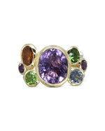 Amethyst, Citrine, Diamond and Sapphire Stacking Ring Set Ring Pruden and Smith   