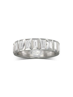 Baguette Diamond Platinum Eternity Ring Ring Pruden and Smith   