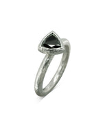 Rough Hammered Black Diamond Ring Ring Pruden and Smith   
