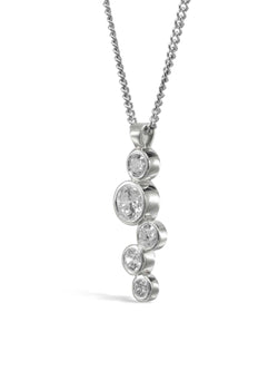 Water Bubbles 1ct Diamond Pendant Pendant Pruden and Smith Platinum  