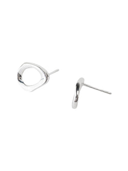 Solid Silver Loop Stud Earrings Earrings Pruden and Smith   