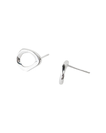 Solid Silver Loop Stud Earrings Earrings Pruden and Smith   