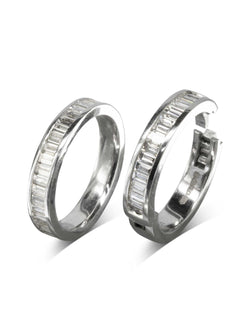 Hinged Baguette Diamond Platinum Eternity Ring Ring Pruden and Smith   