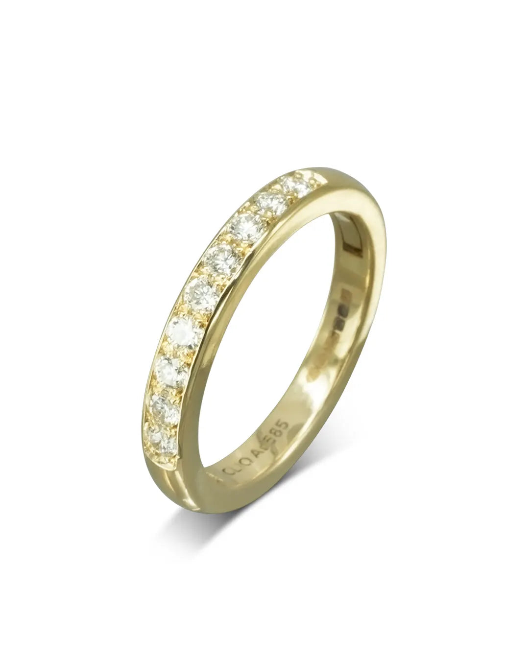 Diamond Pave Set Cliq Half Eternity Ring | Pruden and Smith