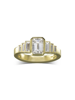 Art Deco Emerald Cut Diamond Ring Ring Pruden and Smith   