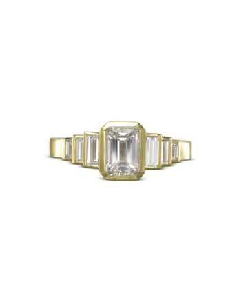 Art Deco Emerald Cut Diamond Ring Ring Pruden and Smith   