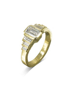 Art Deco Emerald Cut Diamond Ring Ring Pruden and Smith   