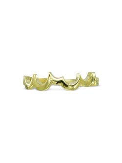 Water Bubbles Diamond Eternity Ring with Yellow Gold Shaped Band Ring Pruden and Smith   