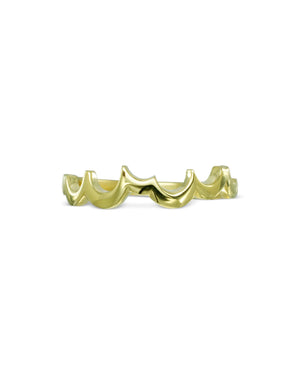 Water Bubbles Diamond Eternity Ring with Yellow Gold Shaped Band Ring Pruden and Smith   