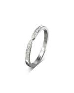 Dainty Twist Pavé Set Diamond Platinum Ring - 2mm Ring Pruden and Smith   