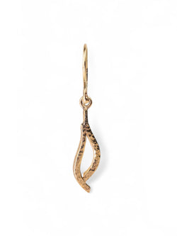 Forged 9ct Yellow Gold Drop Earrings (Small)