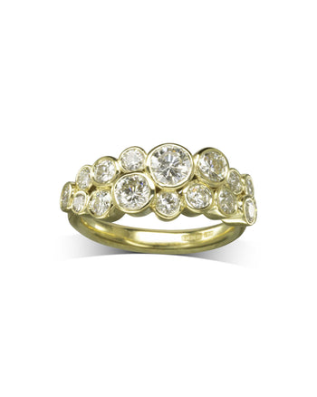 Water Bubbles Two Row Diamond Eternity Ring Ring Pruden and Smith   