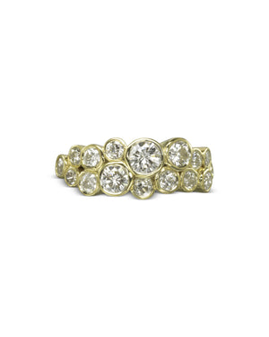 Water Bubbles Two Row Diamond Eternity Ring Ring Pruden and Smith   