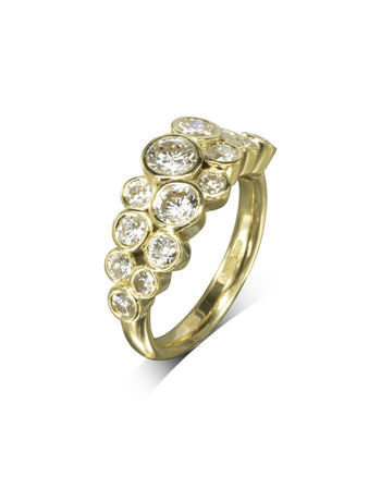 Water Bubbles Two Row Diamond Ring Ring Pruden and Smith   