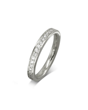 Pavé Diamond Eternity Ring Ring Pruden and Smith Platinum 100% Full Eternity 1.5mm Diamonds 