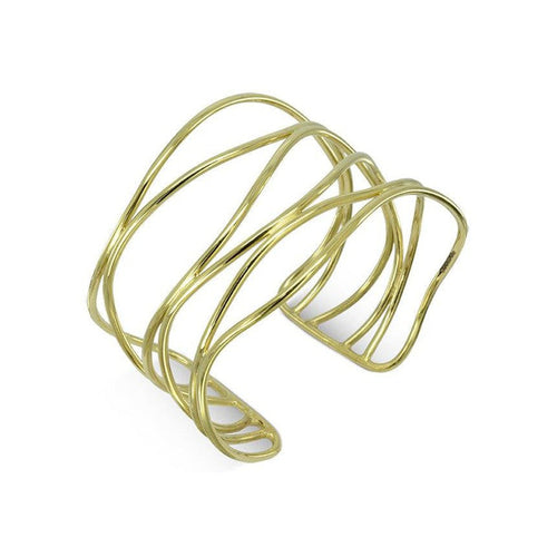 Six Strand Solid 9ct Gold Cuff Bangle (Wide) Bangle Pruden and Smith 9ct Yellow Gold  