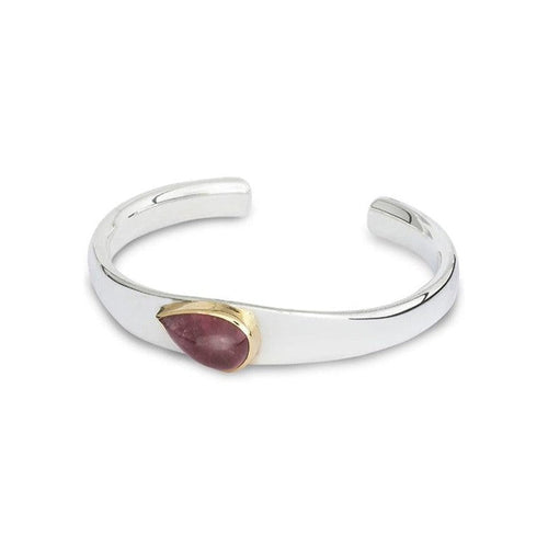 Polished Pink Tourmaline Cuff Bangle Bangle Pruden and Smith   