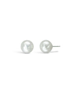 Round Pearl Yellow Gold Stud Earrings Earrings Pruden and Smith   