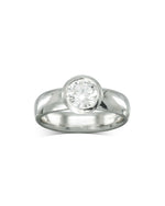 Rub Over Diamond Engagement Ring - Wide Frame Ring Pruden and Smith   