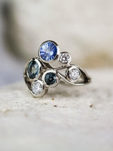 Sapphire cluster ring