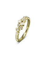 Water Bubbles Rocky Diamond Half Eternity Ring Ring Pruden and Smith   