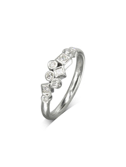 Water Bubbles Rocky Diamond Ring Ring Pruden and Smith Platinum  