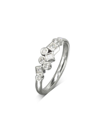 Water Bubbles Rocky Diamond Ring Ring Pruden and Smith Platinum  