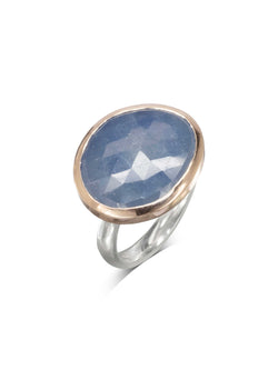 Sapphire Mirror Cut Dress Ring Ring Pruden and Smith   