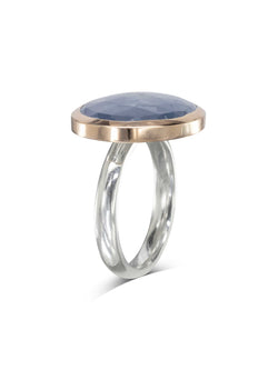 Sapphire Mirror Cut Dress Ring Ring Pruden and Smith   