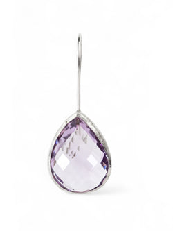 Amethyst Mirror Cut Drop Earrings