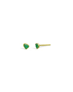 Rough Emerald Stud Earrings (Small) Earring Pruden and Smith   